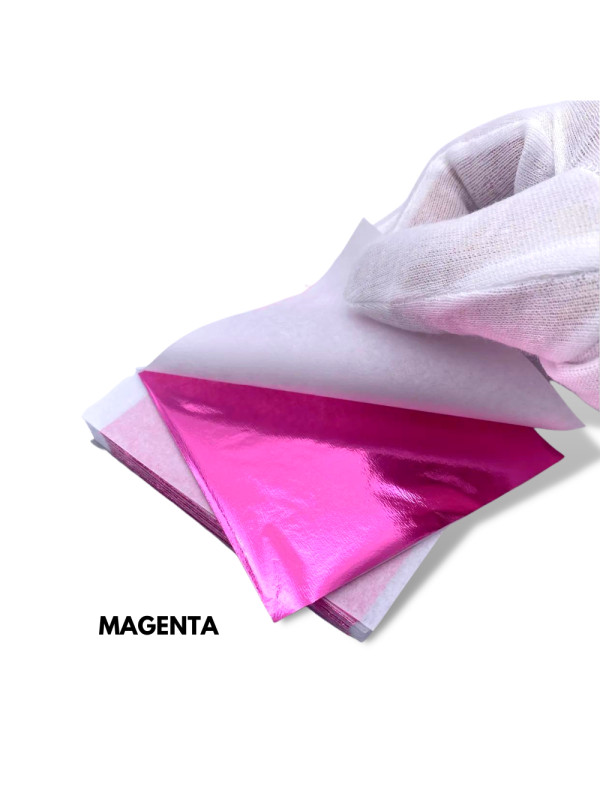 Metallfolie zum Übertragen auf die Nägel: Magenta