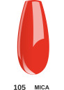 Vernis semi-permanent "Mica" 105, rouge / corail, 10ml