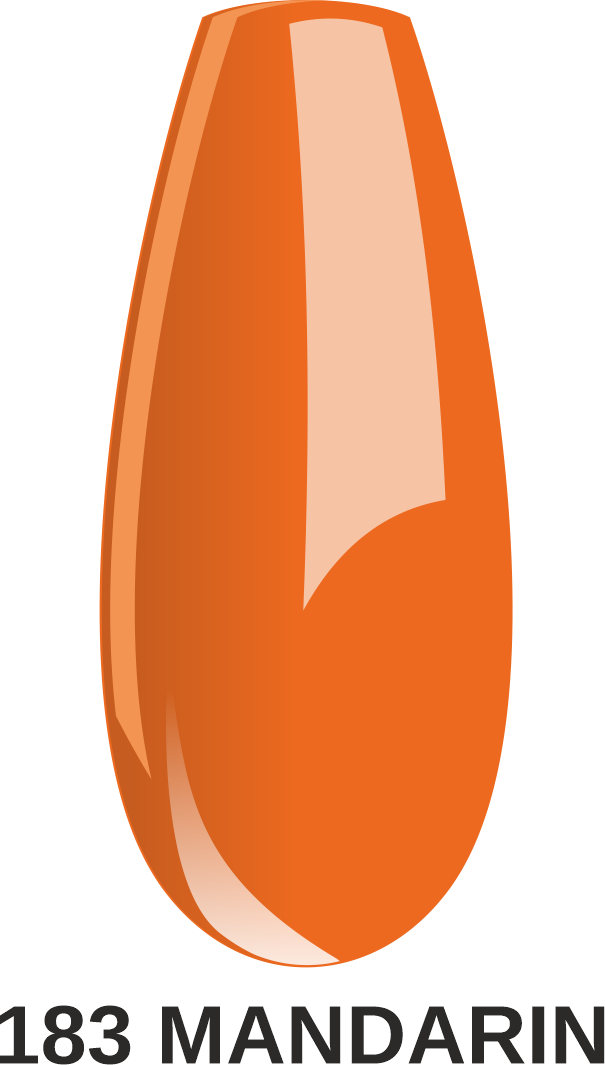 Vernis semi-permanent "Mandarin" 183, orange, 10ml