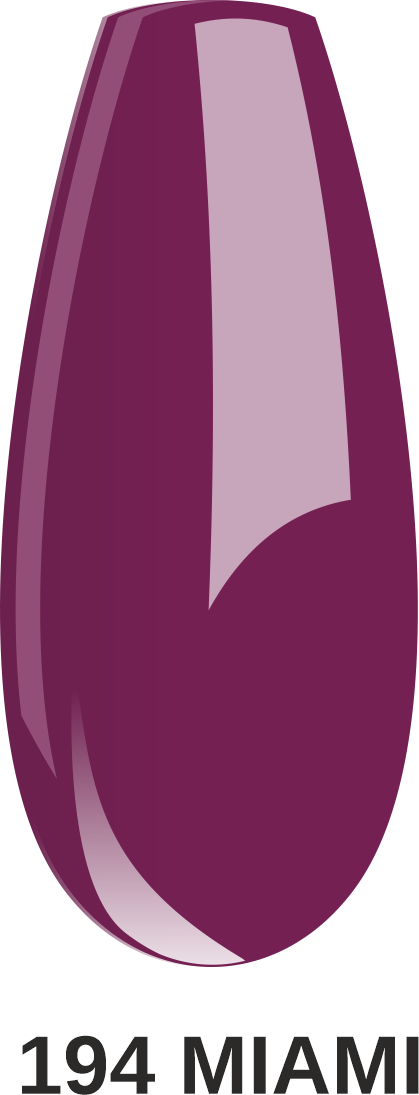 Vernis semi-permanent  "Miami" 194, violet, 10ml