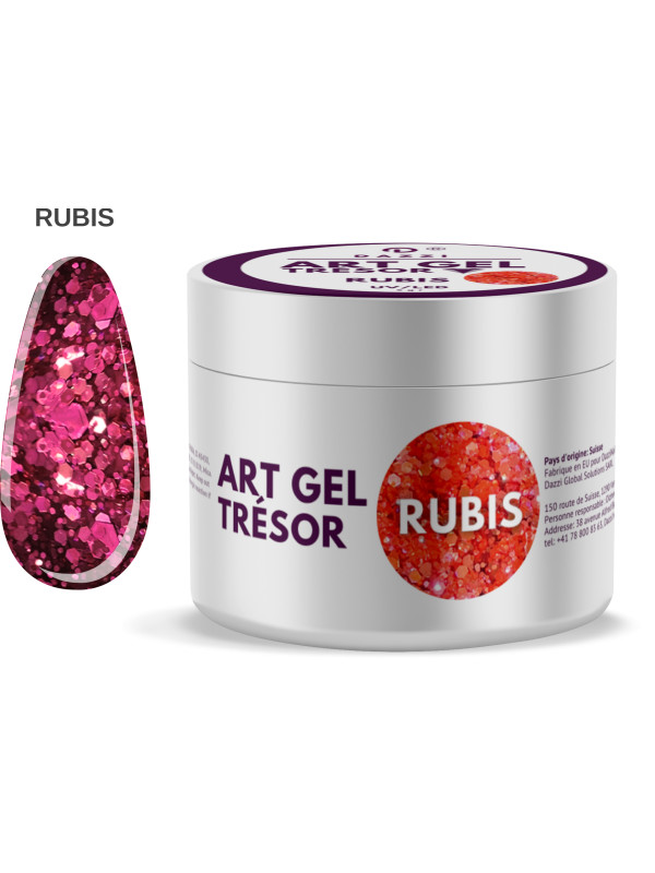 Art Glitter Gel Tresor „Ruby“, rot, 5gr