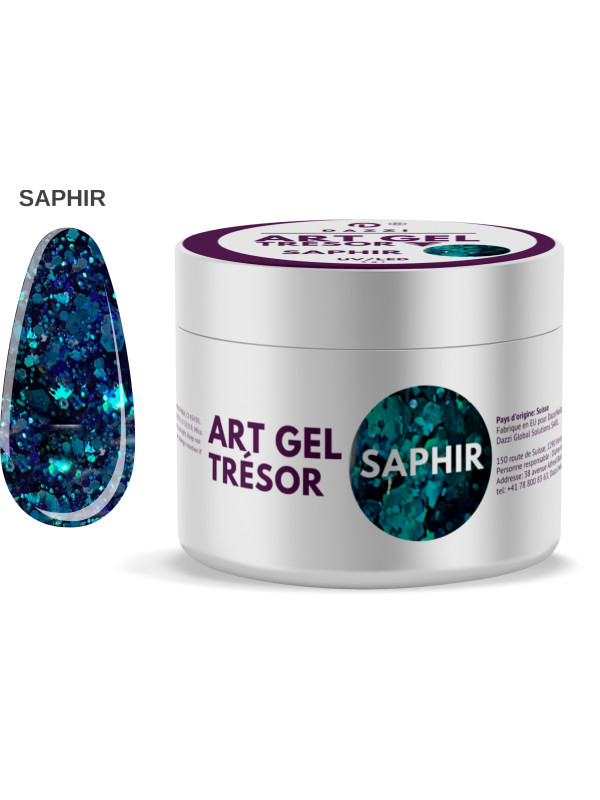 Art Glitter Gel Tresor „Sapphire“, 5gr