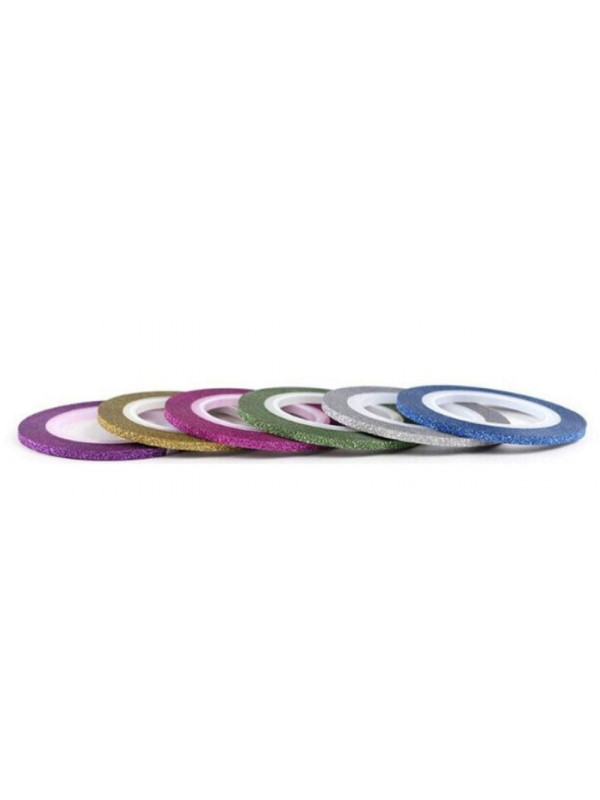 Stripping tape 4 mm pour nail art - bleu