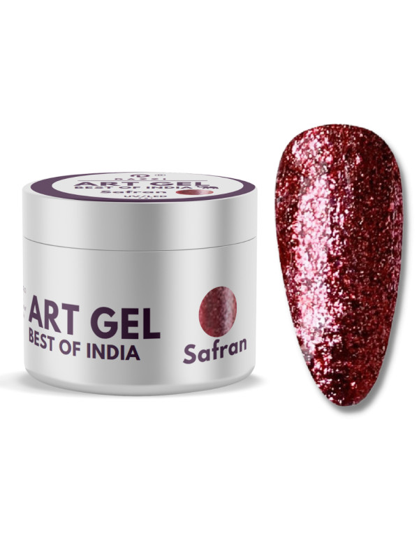 Art Glitter Gel Best of India „Saffron“, rot, 5gr