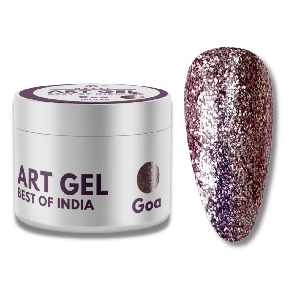 Art Gel pailleté Best of India "Goa", violet,  5gr