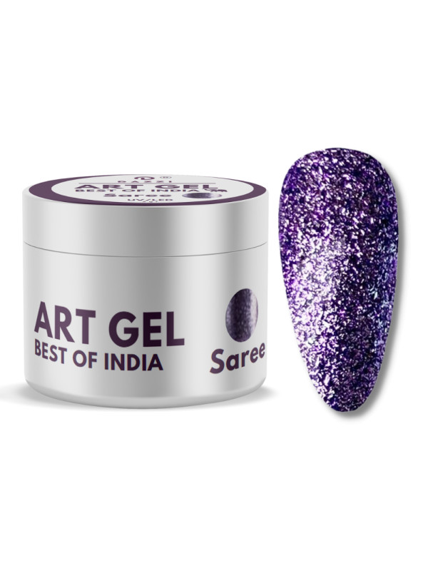 Art Gel pailleté Best of India "Saree", violet,  5gr