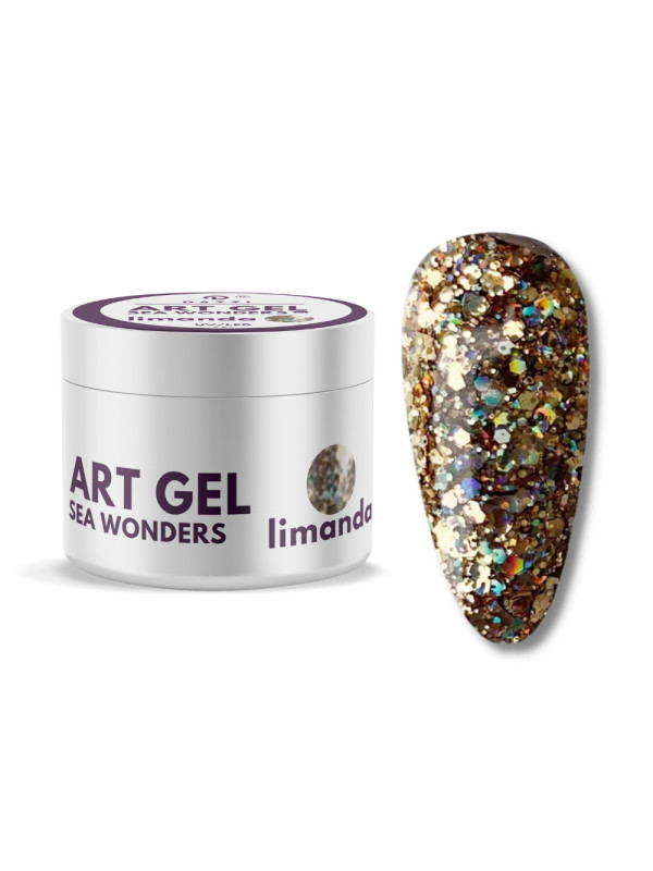 Art Glitter Gel Sea Wonders „Limanda“, gold, 5gr