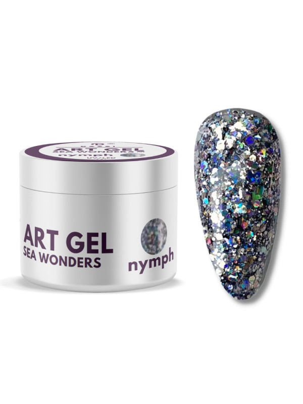 Art Glitter Gel Sea Wonders „Nymphe“, silber, 5gr