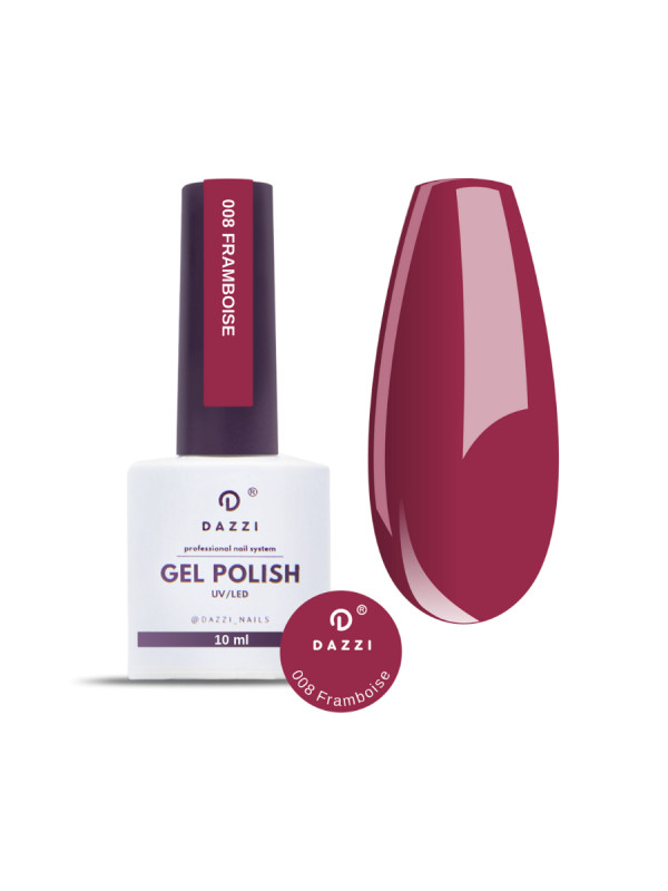 Semipermanenter Lack „Himbeere“ – 008 Rot/Burgund 10 ml