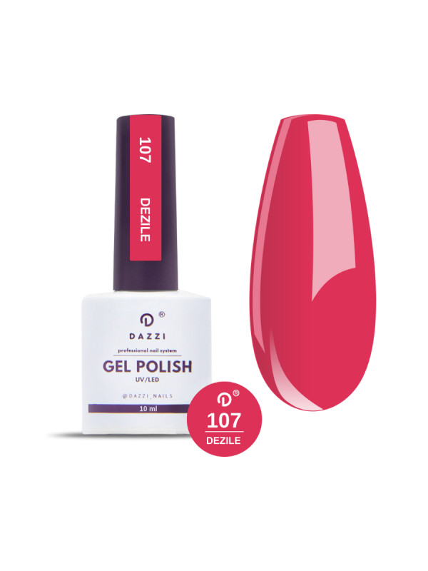 Vernis semi-permanent "Desile" 107, rouge, 10ml
