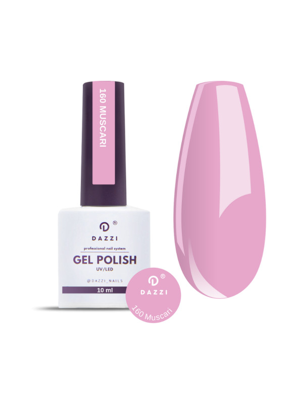Vernis semi-permanent "Muscari" 160, rose, 10ml