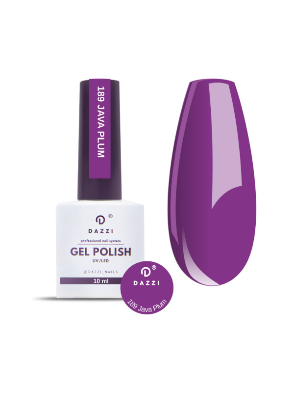 Vernis semi-permanent "Java Plum" 189, violet, 10ml