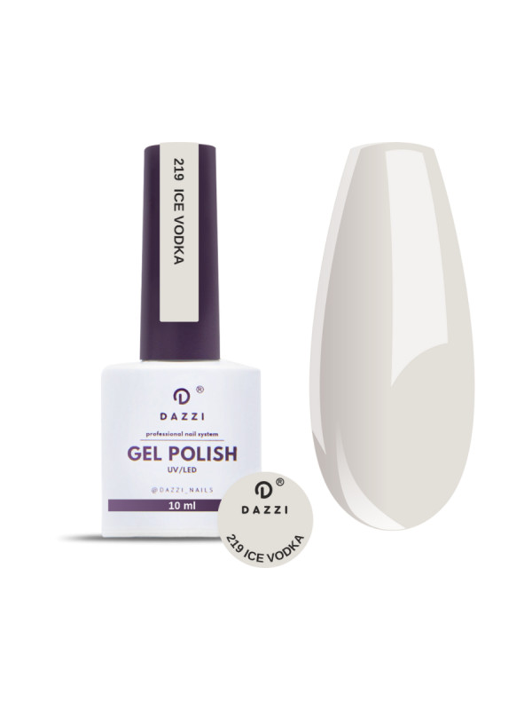 Vernis semi-permanent "Ice Vodka" 219, blanc cassé / beige, 10ml