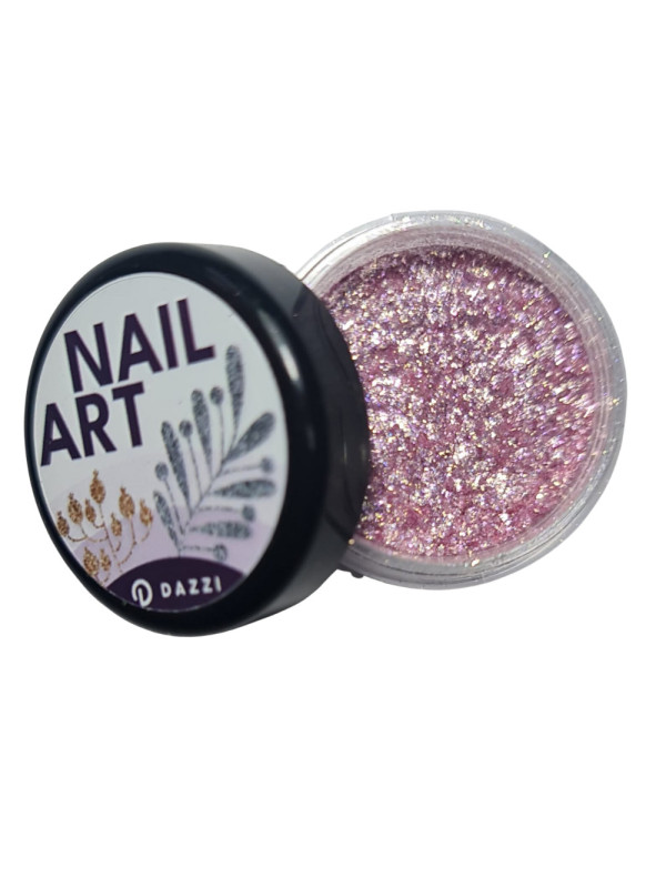 Poudre pour nail art - Violet/Bleu/Rose