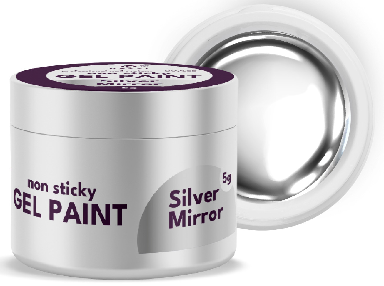 Gel Paint "Silver Mirror", 5 gr