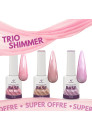 Super offre TRIO SHIMMER : "Soft Kiss" , "Swiss Chocolate" sans shimmer , "Ice Cream" pour VSP ou Gel, 15ml