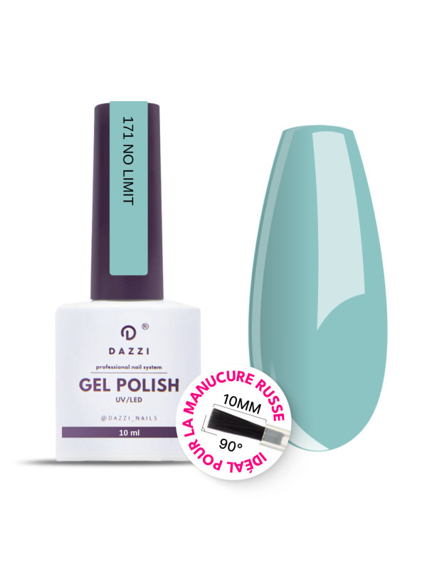 Vernis semi-permanent "No Limit" 171, bleu, 10ml