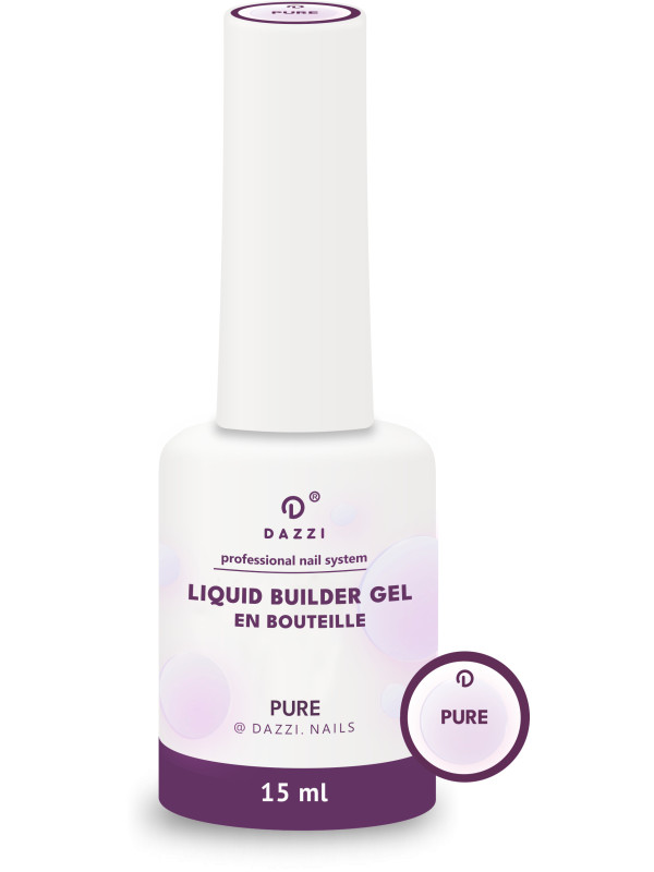 Liquid Builder Gel en bouteille milky / laiteux "Pure" 15 ml