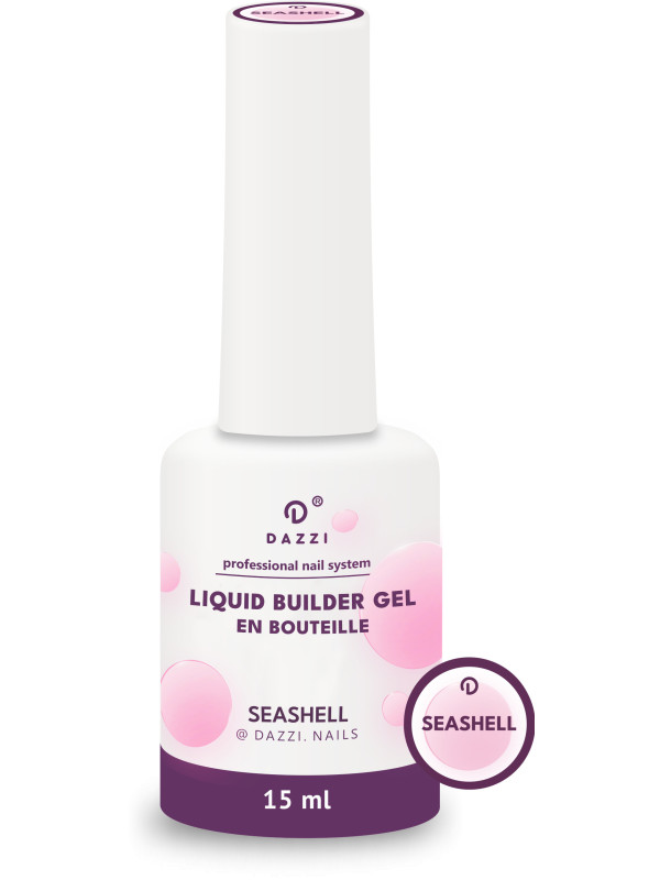 Liquid Builder Gel en bouteille rose clair "Seashell" 15 ml