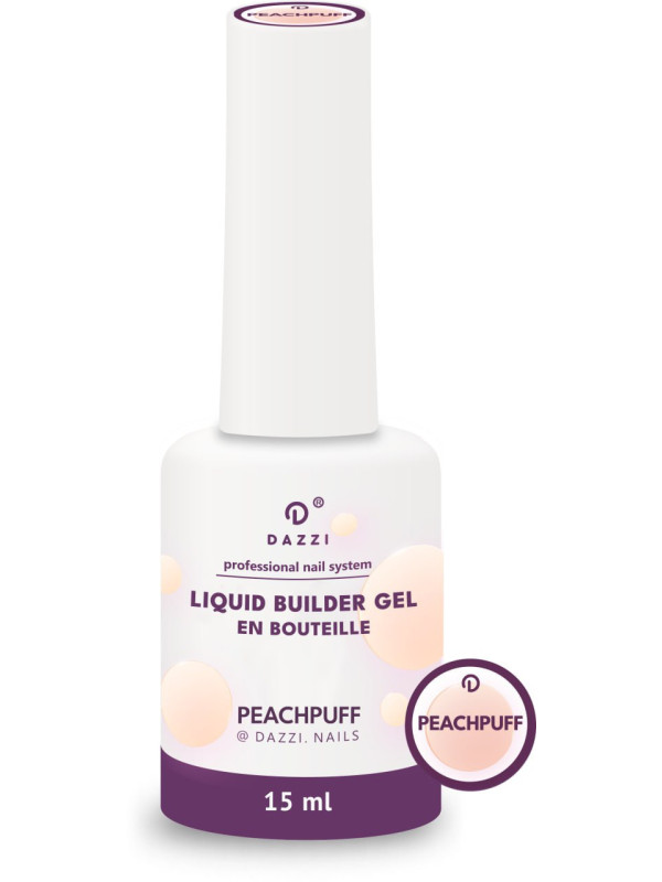 Liquid Builder Gel en bouteille nuance rose pêche "Peachpuff" 15 ml