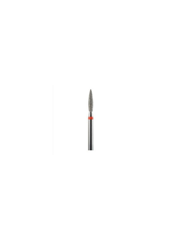 Embout Diamant  forme  flamme, rouge, 2.3mm