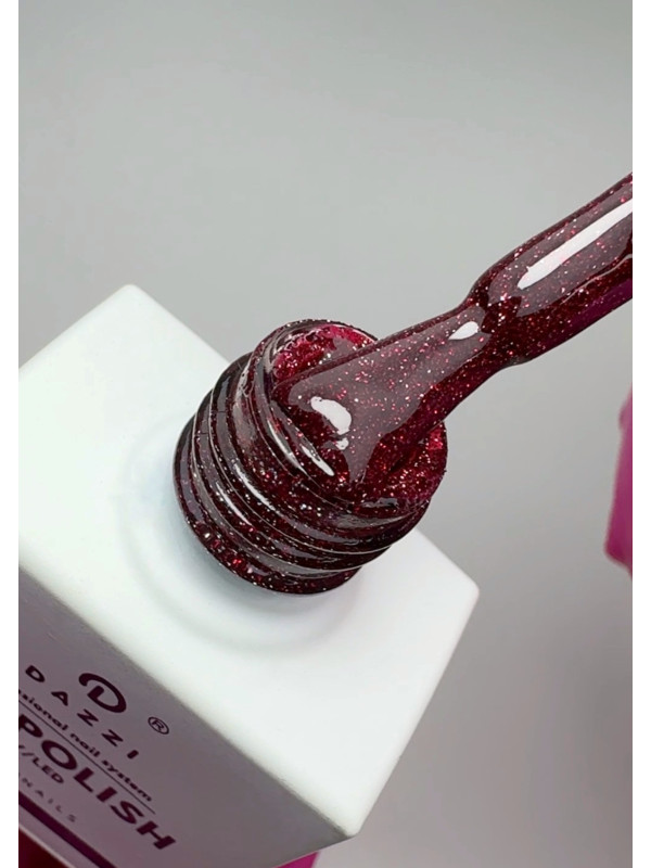 Semipermanenter reflektierender / sehr glitzernder Lack „Cannatonic“ 139, rot / bordeauxrot, 10 ml