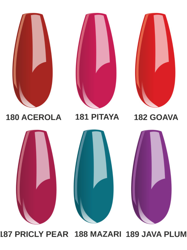 COLLECTION SEXY FRUIT Vernis semi-permanent 6 couleurs, 10ml