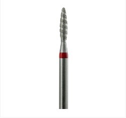 Embout Diamant Tornade,  forme  flamme, rouge, 2.1x10mm