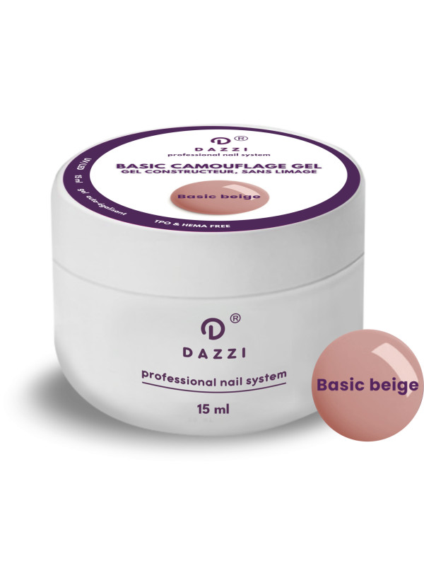 Gel BASIC CAMOUFLAGE SANS HEMA "Basic Beige"  15 / 50 ml