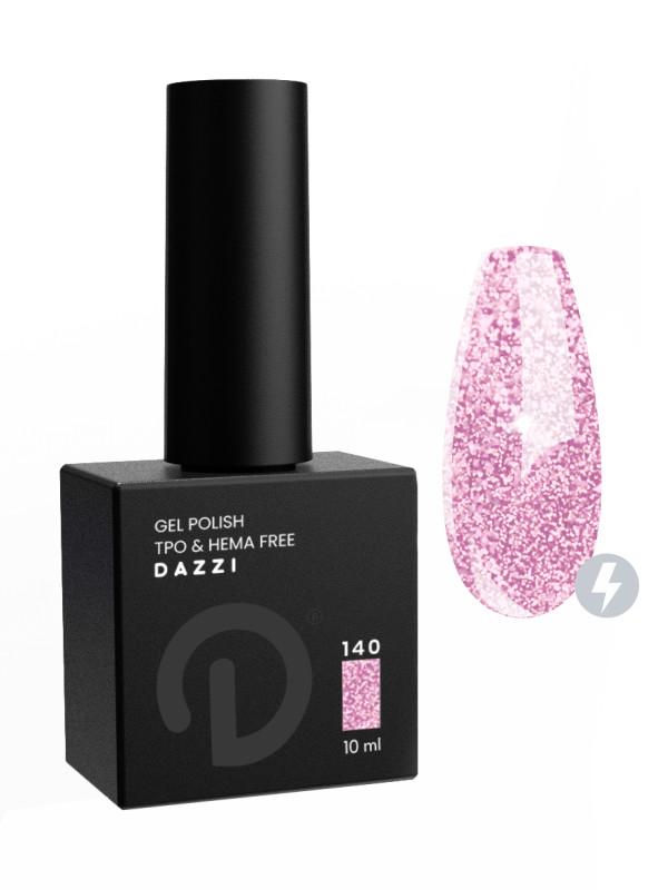 Semipermanenter reflektierender / sehr glitzernder Lack „Lemonder“ 140, rosa, 10 ml