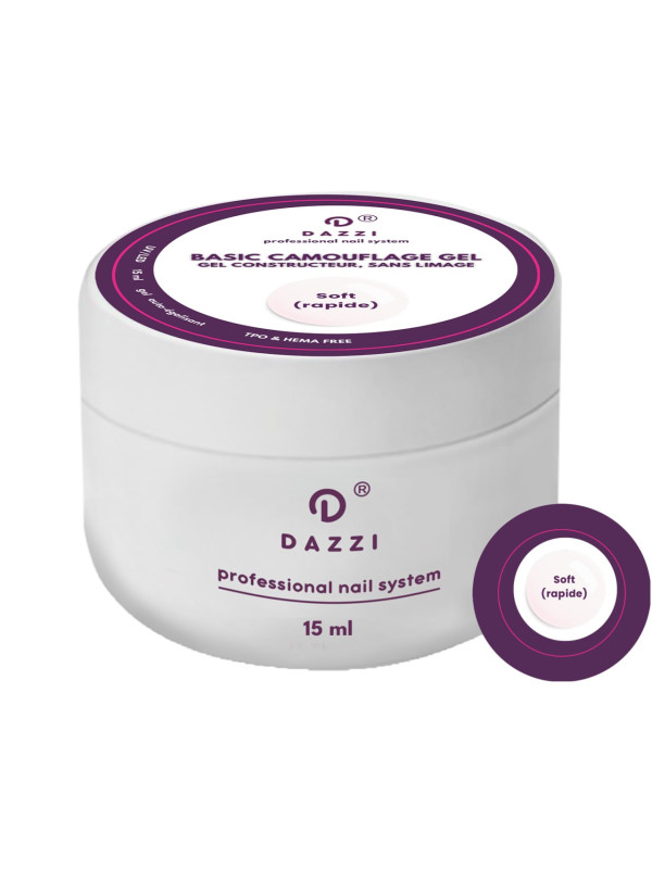 Gel BASIC CAMOUFLAGE SANS HEMA "SOFT (rapide)"  15 / 50 ml
