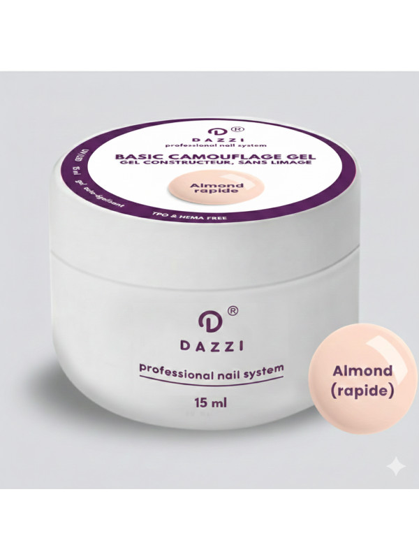 Gel BASIC CAMOUFLAGE SANS HEMA Almond (rapide)"  15 