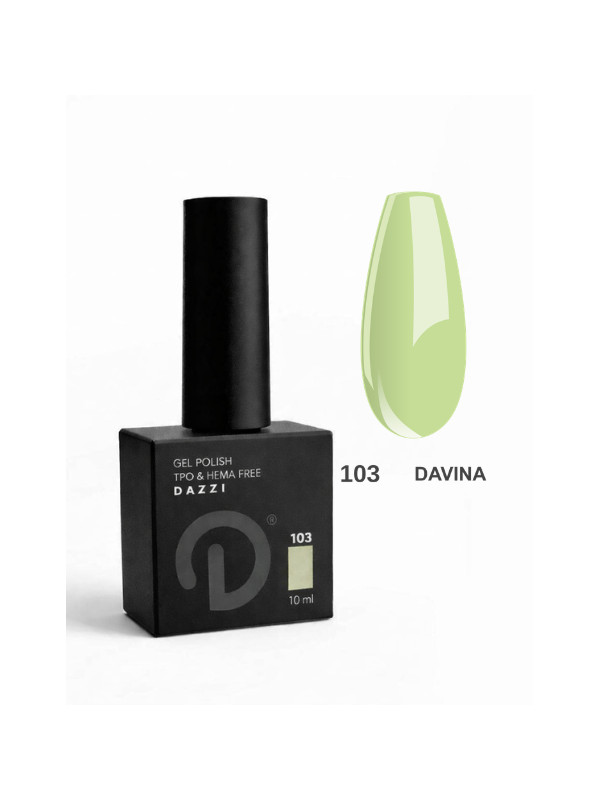 Vernis semi-permanent "Davina" 103, vert  10ml