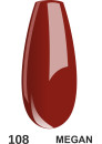 Vernis semi-permanent "Megan" 108, rouge, 10ml